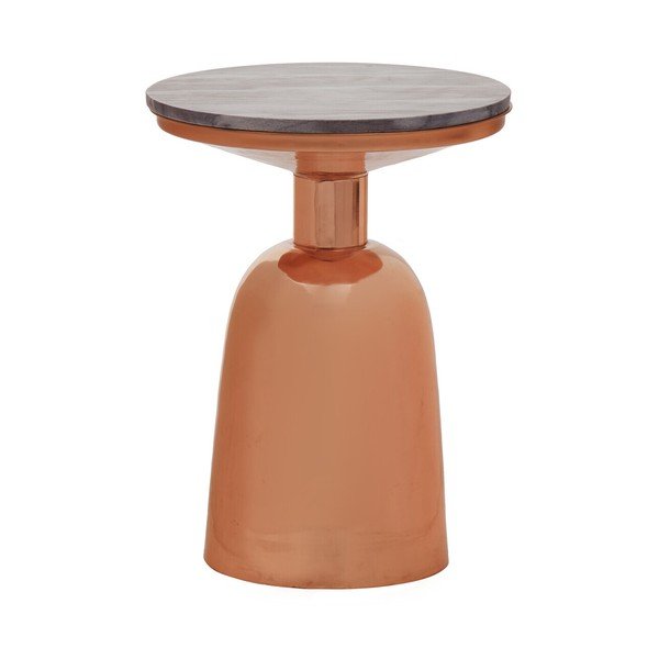 Su marmuriniu stalviršiu apvalios formos šoninis stalas ø 48 cm Amira – Premier Housewares-image-4