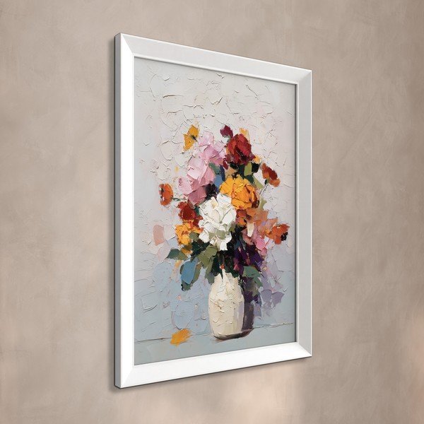 Spausdintas paveikslas su rėmeliu 56x75 cm White Vase – Styler-image-3