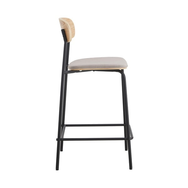 Juodos spalvos/taupe spalvos baro taburėtės 2 vnt. (sėdynės aukštis 66 cm) Adriana – Marckeric-image-3