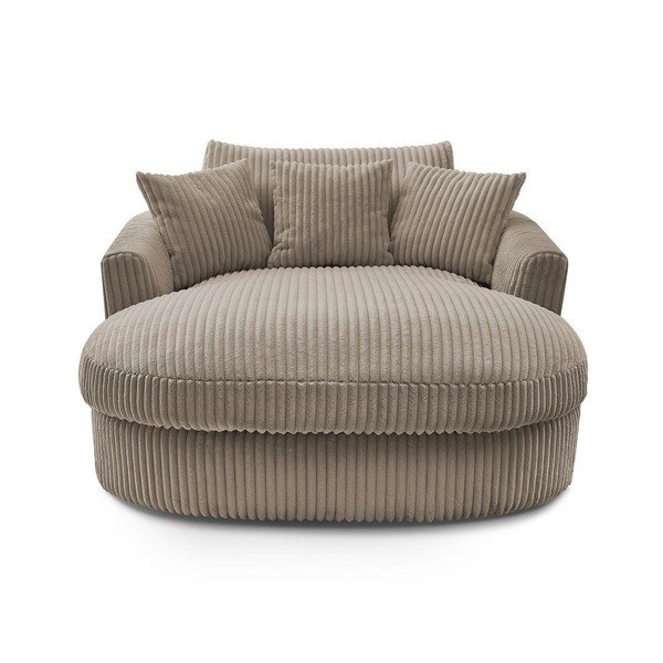 Taupe spalvos krėslas iš kordinio velveto Belem – Bobochic Paris-image-3