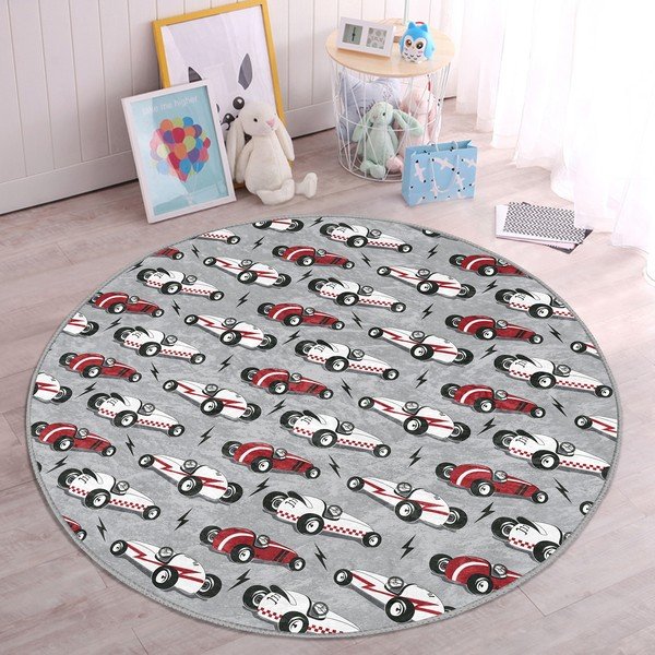 Vaikiškas kilimas pilkos spalvos ø 120 cm Comfort – Mila Home-image-2