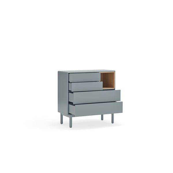 Žema šoninė spintelė mėlynos spalvos/pilkos spalvos 90x90 cm Corvo – Teulat-image-3