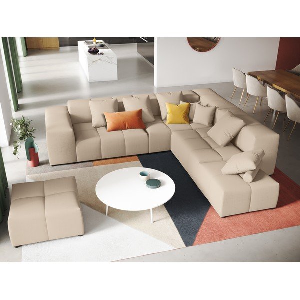 Smėlio spalvos kampinė sofa (kintama) Rome - Cosmopolitan Design-image-1
