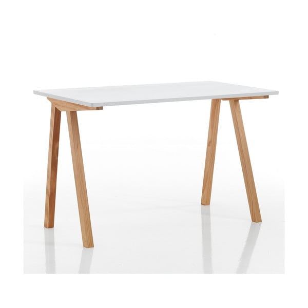 Rašomasis stalas su baltu stalviršiu 60x120 cm Mak – Tomasucci
