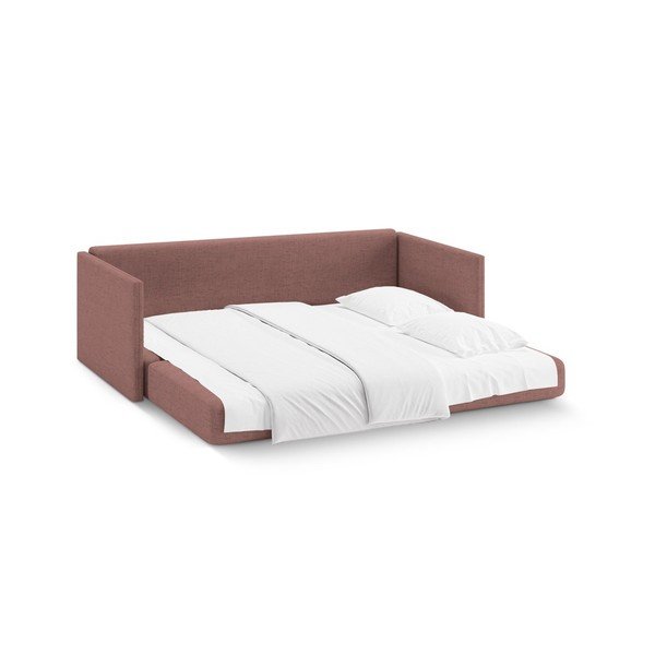 Rožinės spalvos sulankstoma sofa iš šenilinio audinio 209 cm Shannon – Cosmopolitan Design-image-3