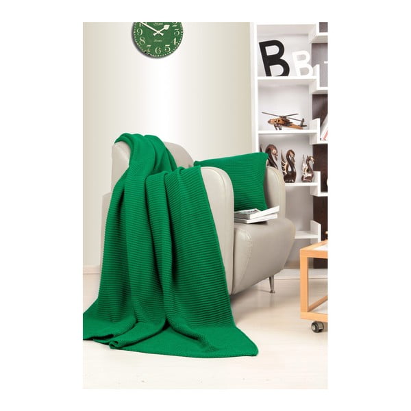 Žalios spalvos lovatiesės ir pagalvių rinkinys Kate Louise Tricot antklodžių rinkinys Hanzade