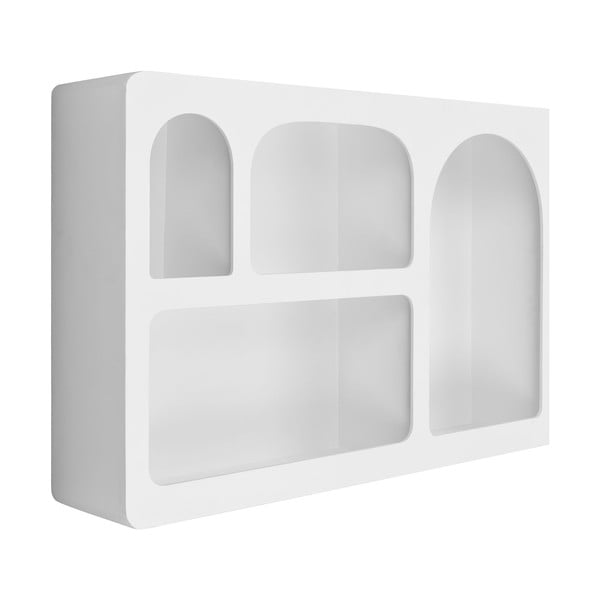 Kelių aukštų sieninė lentyna baltos spalvos 60 cm Bryne – House Nordic-image-1