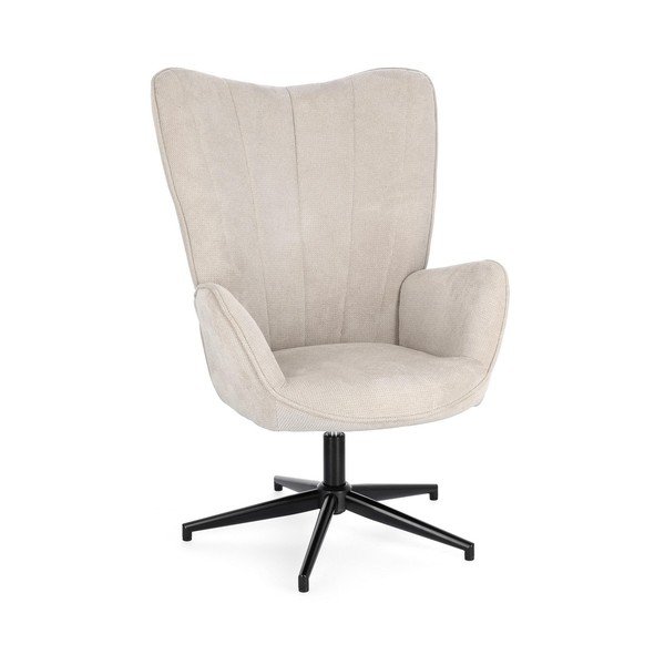 Smėlio spalvos pasukamas krėslas Inas – Bizzotto