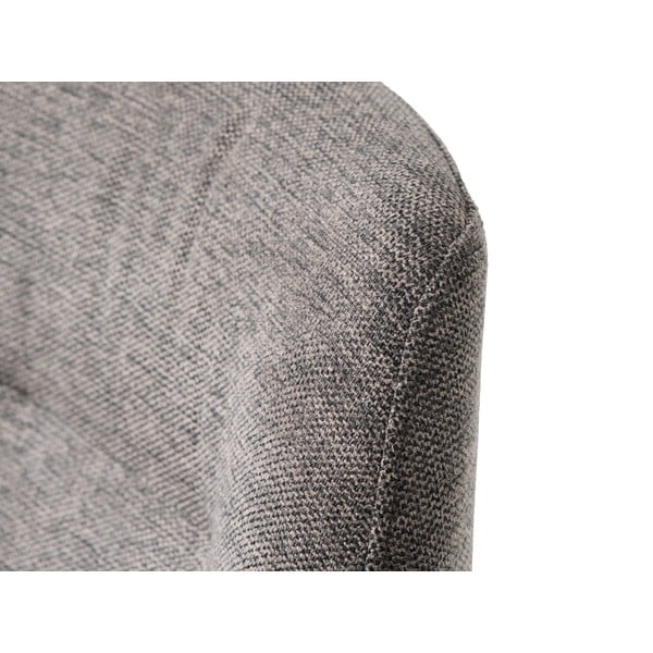 Pilkos spalvos iš audinio valgomojo kėdė su porankiais Roxana – Unique Furniture-image-4