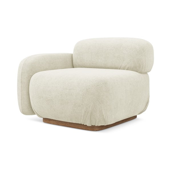 Kreminės spalvos iš boucle modulinė sofos dalis (su kairiuoju kampu) Ailani – Makamii-image-3