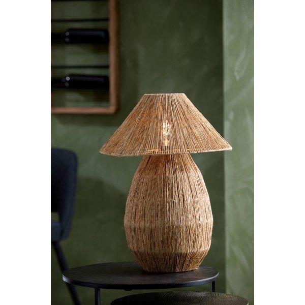 Natūralios spalvos stalinis šviestuvas (aukštis 55 cm) iš džiuto Maruva – Light & Living-image-1