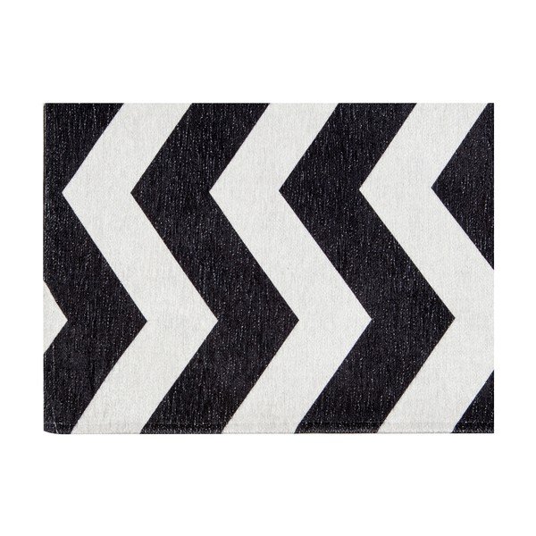 Itin patvarus virtuvinis kilimėlis "Webtappeti Optical Black White", 130 x 190 cm-image-4