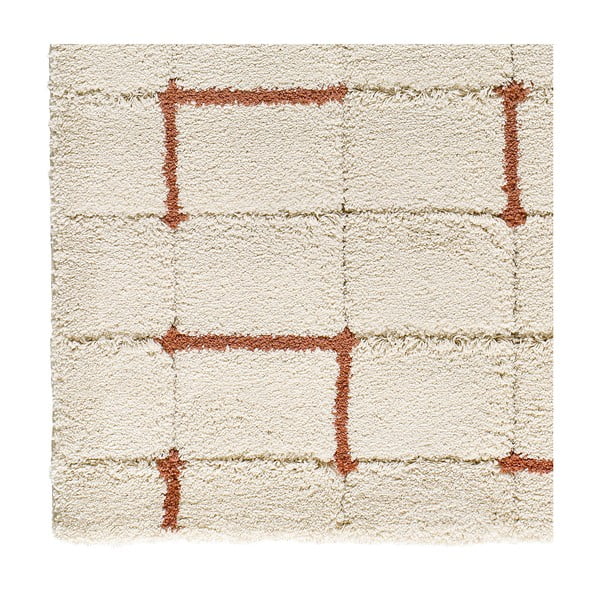 Raudonos plytų spalvos/kreminės spalvos kilimas 133x190 cm Brenda – Universal-image-3