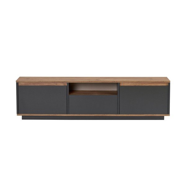 Antracito spalvos TV spintelė 160x42x30 cm Sentinel – Kalune Design-image-3