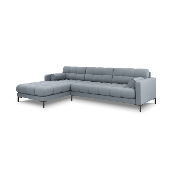 Šviesiai mėlyna kampinė sofa Cosmopolitan Design Bali, kampas kairėje