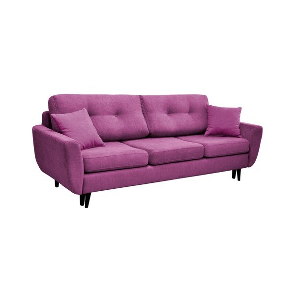 Violetinė trijų vietų sofa-lova su juodomis kojomis Mazzini Sofas Jasmin-image-3