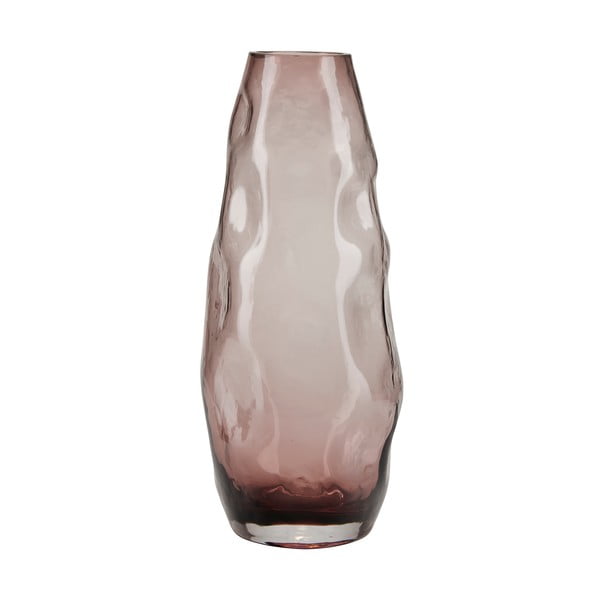 Šviesiai rausvos spalvos stiklinė vaza Bahne & CO, aukštis 28 cm