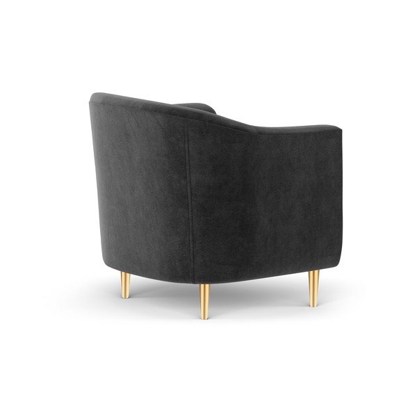 Tamsiai pilkas aksominis krėslas Kooko Home Corde-image-3