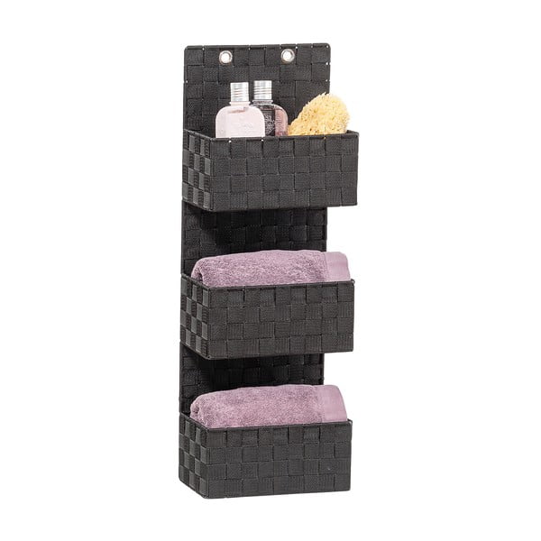 Juodas trigubas vonios kambario organizatorius "Wenko Adria-image-1