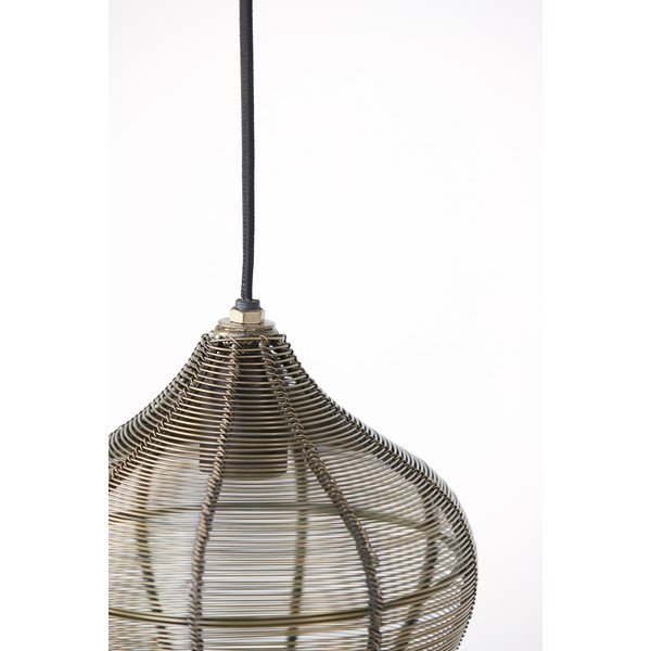 Bronzinės spalvos iš metalo kabantis šviestuvas ø 27 cm Alvaro – Light & Living-image-4