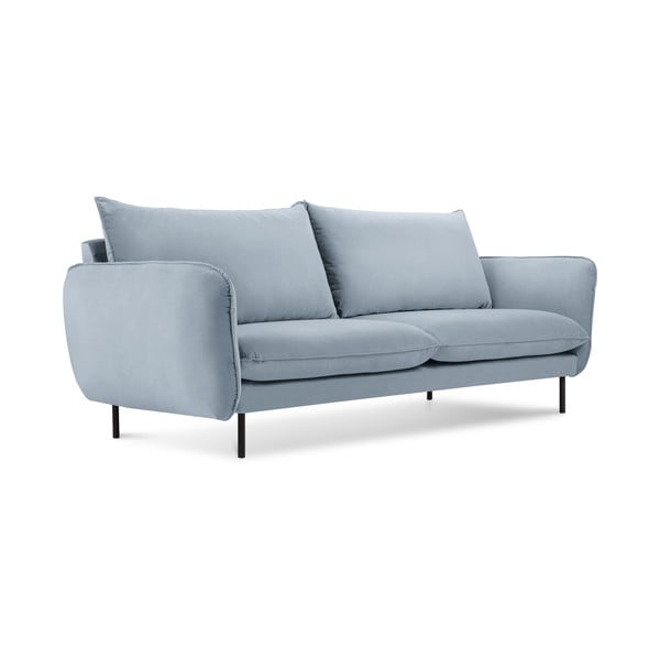 Šviesiai mėlyna aksominė sofa 160 cm Vienna - Cosmopolitan Design