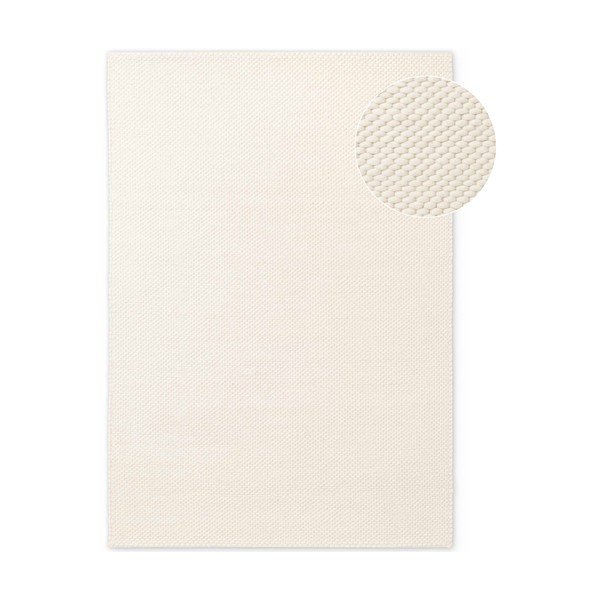 Rankų darbo kreminės spalvos iš vilnos kilimas 200x290 cm Lyon Beans – Elle Decoration