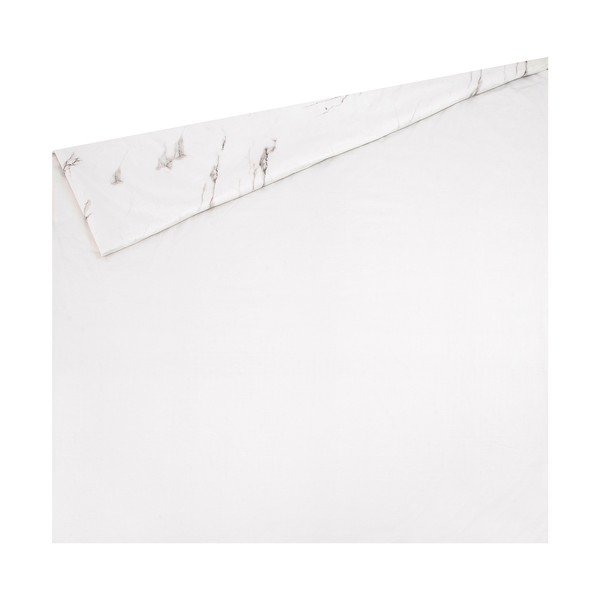 Baltos spalvos medvilninė patalynė dvivietei lovai Westwing Collection, 200 x 200 cm-image-1