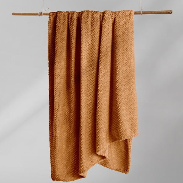 Tamsiai oranžinis mikropluošto pledas DecoKing Henry, 220 x 240 cm-image-4