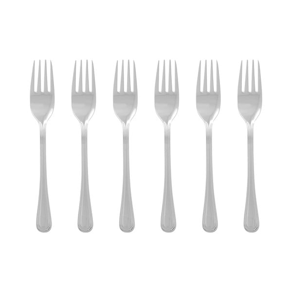 Sidabrinės spalvos desertinės šakutės iš nerūdijančio plieno 6 vnt. Classic – Premier Housewares