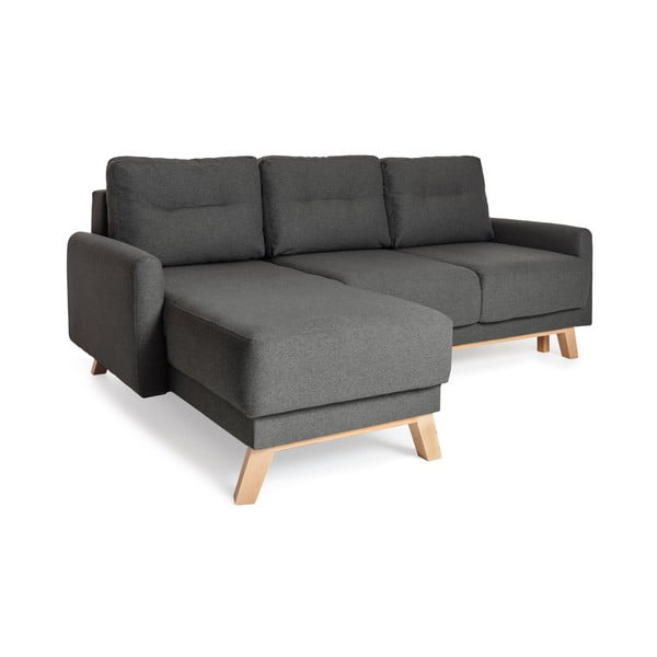Tamsiai pilka modulinė kampinė sofa-lova Bonami Selection Pop-image-3