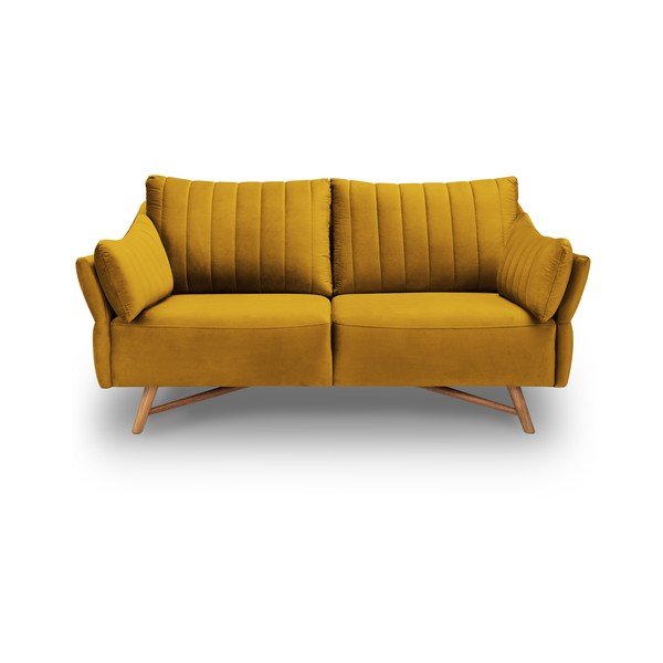 Geltona aksominė sofa Interieurs 86 Elysée, 174 cm
