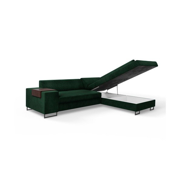 Žalioji sofa lova Cosmopolitan Design San Diegas, dešinysis kampas-image-4