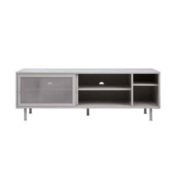 Iš metalo TV spintelė pilkos spalvos 160x55x45 cm Veep – Unique Furniture-image-3