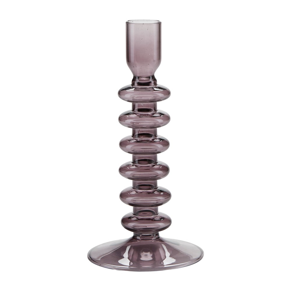 Violetinės spalvos stiklinė žvakidė Bahne & CO