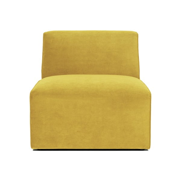 Geltonas spalvos aksominės sofos modulis Scandic Sting