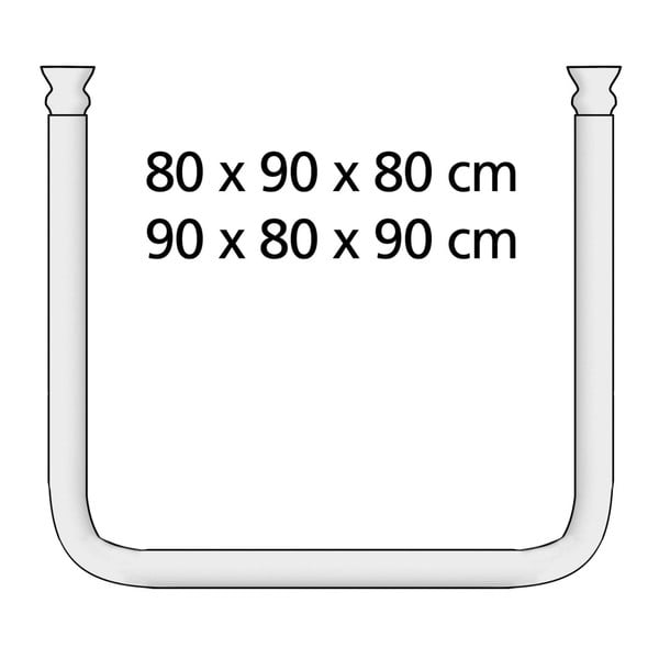 Baltas universalus kampinis strypas dušo užuolaidai Wenko, ø 2,8 cm-image-3