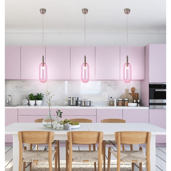 Violetinės spalvos kabantis šviestuvas LED ø 13 cm su stiklo gaubtu Fiuggi – Candellux Lighting-image-2