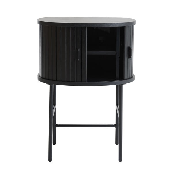 Juodos spalvos naktinis staliukas Nola – Unique Furniture-image-3