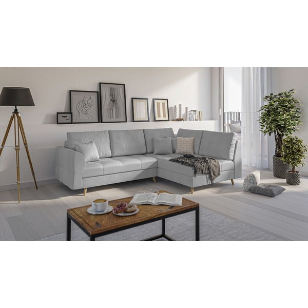 Pilka kampinė sofa (dešinysis kampas) Ariella - Ropez-image-2