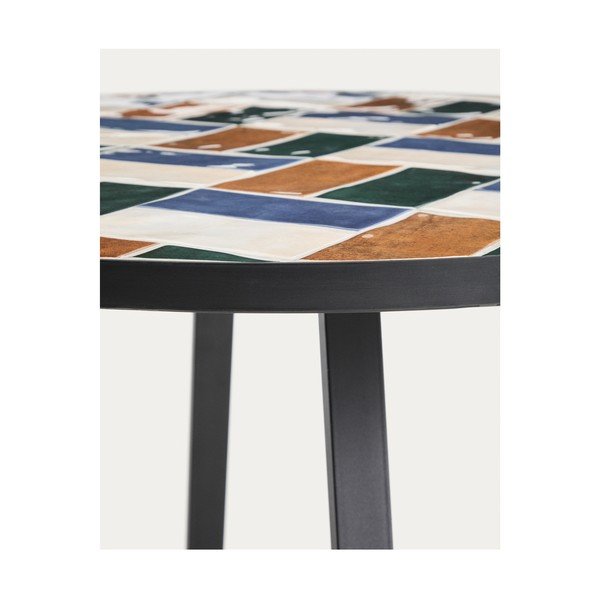 Iš keraminės plokštės apvalios formos sodo valgomojo stalas ø 90 cm Tella – Kave Home-image-4
