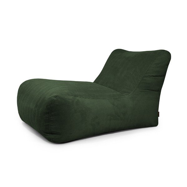 Žalios spalvos iš kordinio velveto sėdmaišis Lounge 100 – SLOWDOWN