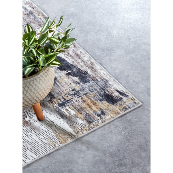 Kilimas šviesiai pilkos spalvos 160x230 cm Malard Anthracite Gold – Elle Decoration-image-2