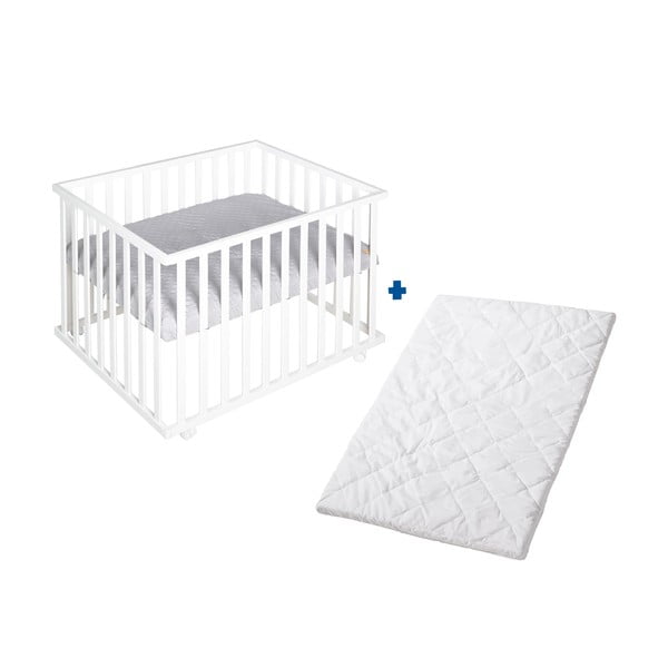 Maniežas vaikams baltos spalvos 100x75 cm Roba style – Roba