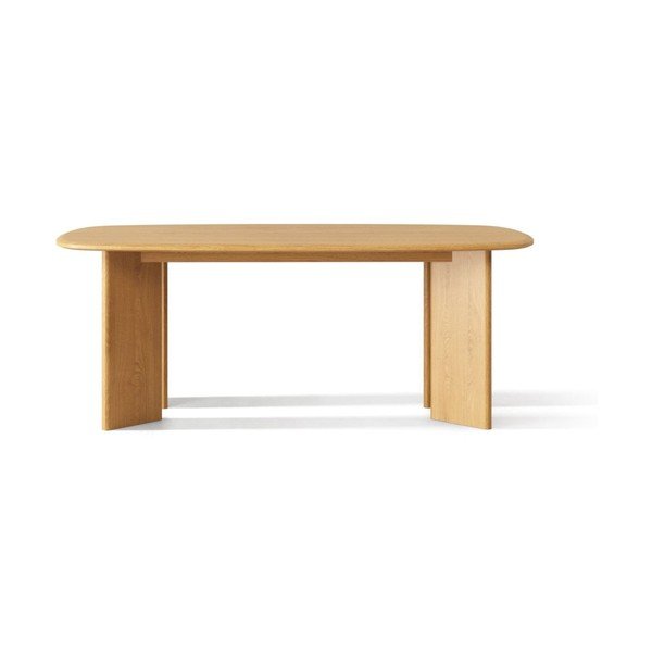 Iš ąžuolo masyvo valgomojo stalas 100x200 cm Charlotte – Micadoni -image-1