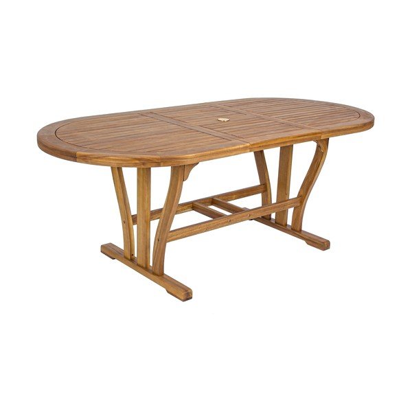 Iš akacijos masyvo sodo valgomojo stalas 90x150 cm Noemi  – Bizzotto-image-2