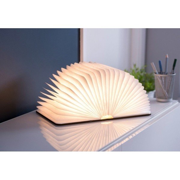 Rudos spalvos šviečianti dekoracija USB Booklight – Gingko-image-3