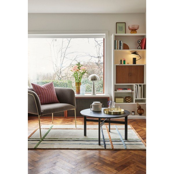 Smėlio spalvos kilimėlis su medvilne Hübsch Ester, 120 x 180 cm-image-1