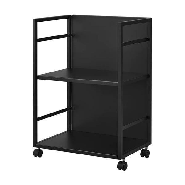 Iš metalo lentyna ant ratukų juodos spalvos 42x60 cm Tower – YAMAZAKI