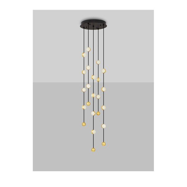 Matinės juodos spalvos iš aliuminio kabantis šviestuvas LED su pritemdymo funkcija ø 38 cm su gaubtu iš akrilo stiklo Alcinoe – Nova Luce-image-4