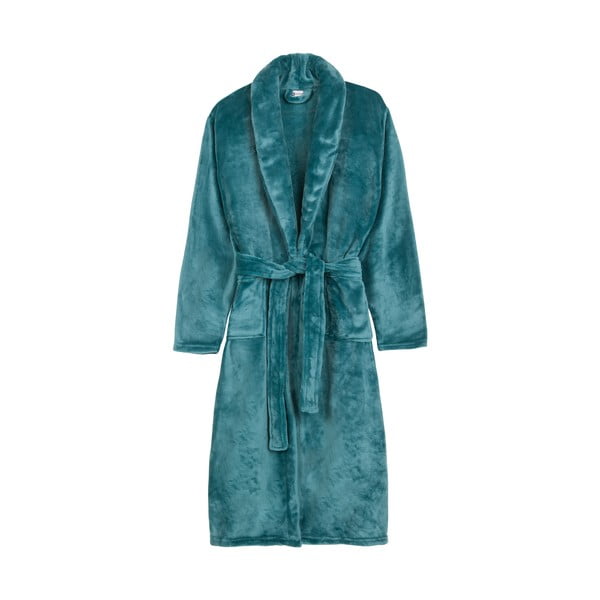 Iš mikropliušo chalatas mėlynos spalvos M/L Polyvelvet – Good Morning